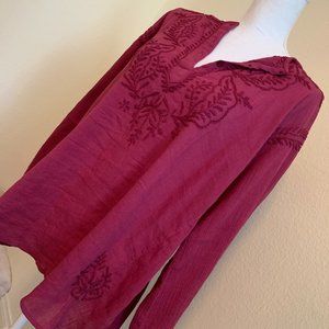 Maroon Gauze Tunic